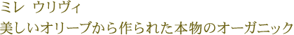 ミレ ウリヴィ 美しいオリーブから作られた本物のオーガニック